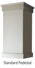 Craftsman pedestal, plain panels, standard trim